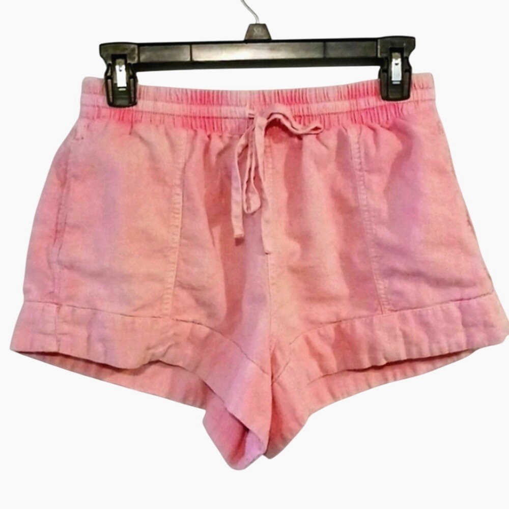 Universal Thread Distressed Pink 2.5" Inseam Elastic/Drawstring Waist Shorts XS